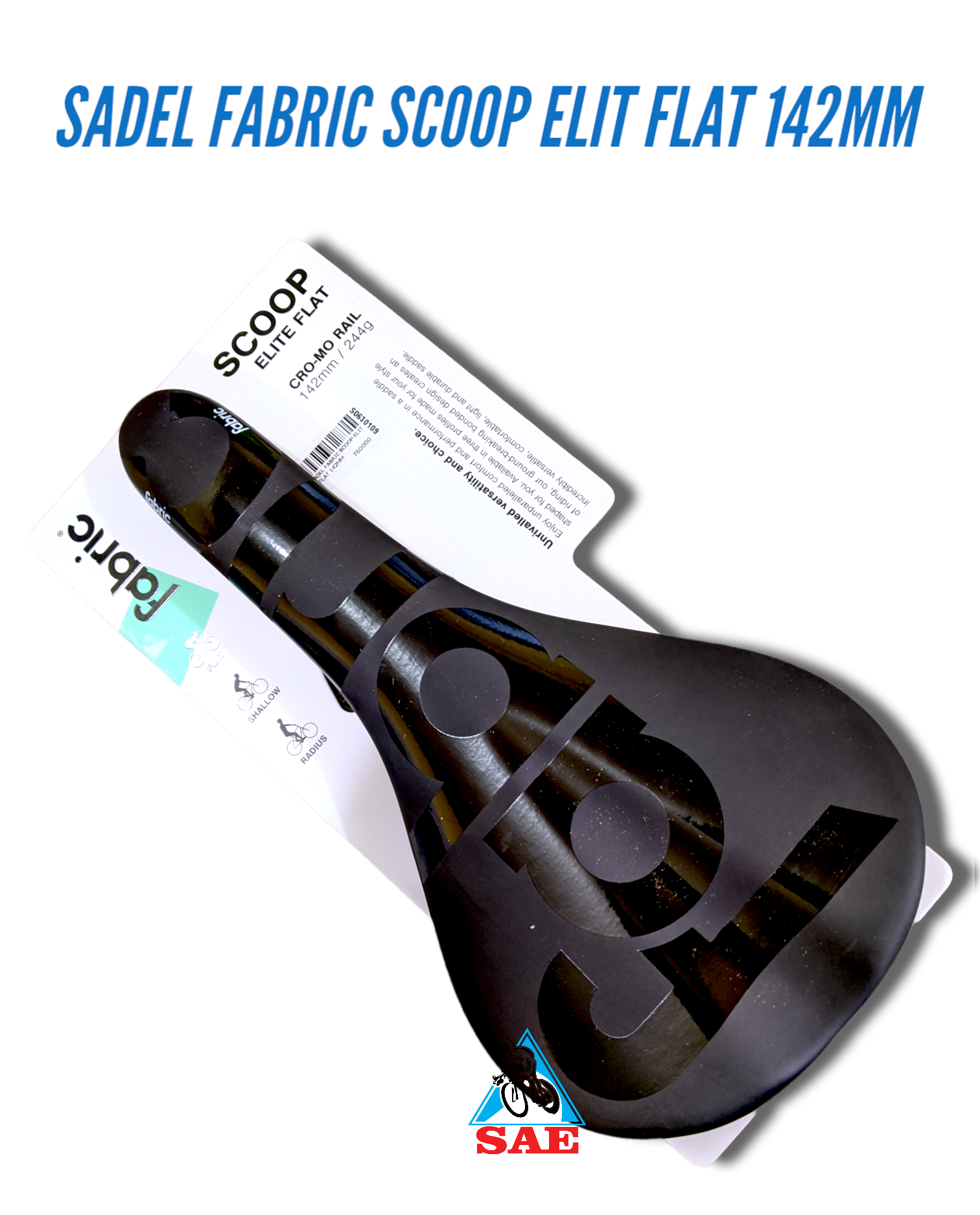 sadel fabric scoop elite flat 142mm