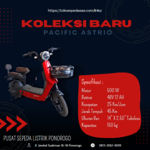 electric motorcycle pacific astrio red